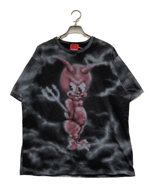 Heaven by Marc Jacobs（ヘブンバイマークジェイコブス）Heaven by Marc Jacobs (ヘブンバイマークジェイコブス) Sweet Devil Airbrush Tee グレー×レッド サイズ:Lの古着・服飾アイテム
