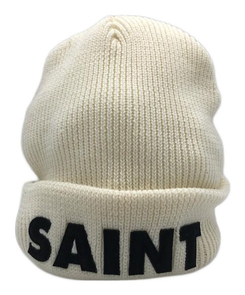 SAINT MICHAEL（セントマイケル）SAINT MICHAEL (セントマイケル) KNIT CAP SAINT ベージュ サイズ:FREEの古着・服飾アイテム