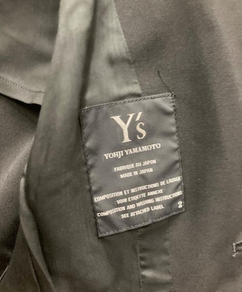 Y’s YOHJI YAMAMOTO（ワイズ ヨウジヤマモト）Y’s yohji yamamoto (ワイズ ヨウジヤマモト) ウールギャバ3Bジャケット ブラック サイズ:2の古着・服飾アイテム
