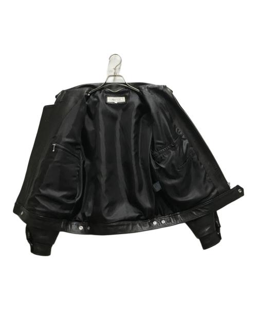 Time is on（タイムイズオン）Time is on (タイムイズオン) ZIAS LEATHER JACKET ブラックの古着・服飾アイテム