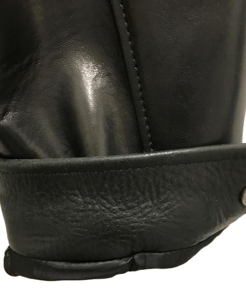 Time is on（タイムイズオン）Time is on (タイムイズオン) ZIAS LEATHER JACKET ブラックの古着・服飾アイテム