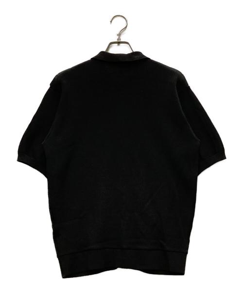 Time is on（タイムイズオン）Time is on (タイムイズオン) S/Sニットポロシャツ ベージュ×ブラックの古着・服飾アイテム