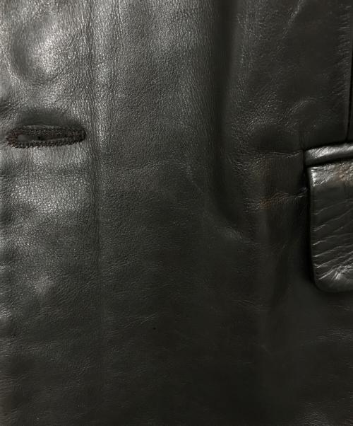 SHIPS（シップス）SHIPS (シップス) レザージャケット ブラック サイズ:46の古着・服飾アイテム