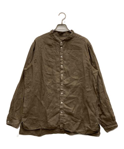 MITTAN（ミッタン）MITTAN (ミッタン) 麻シャツ(草木濃染) ブラウン サイズ:3の古着・服飾アイテム
