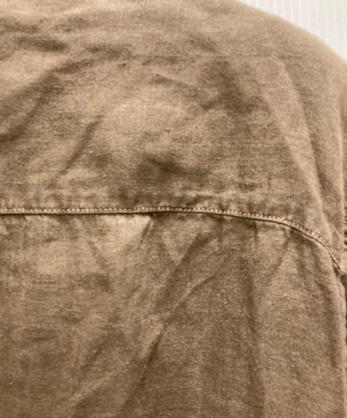 MITTAN（ミッタン）MITTAN (ミッタン) 麻シャツ(草木濃染) ブラウン サイズ:3の古着・服飾アイテム