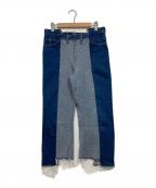 77circaナナナナサーカ）の古着「リメイクデニムパンツ」｜ブルー