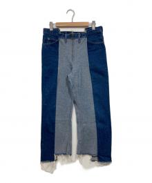 77circa（ナナナナサーカ）の古着「リメイクデニムパンツ」｜ブルー