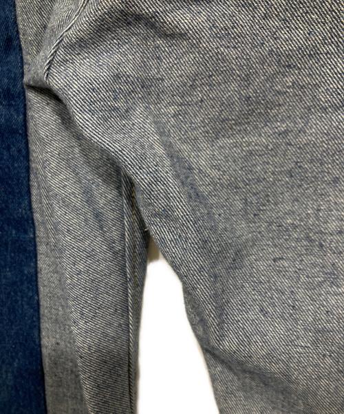 77circa（ナナナナサーカ）77circa (ナナナナサーカ) リメイクデニムパンツ ブルー サイズ:サイズ記載なしの古着・服飾アイテム