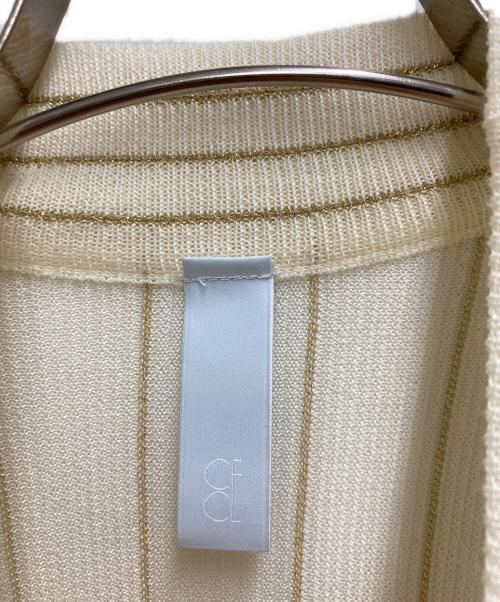 CFCL（シーエフシーエル）CFCL (シーエフシーエル) WOOL CASCADES GLITTER MOCKNECK LONG SLEEVE MINI DRESS ホワイト サイズ:1の古着・服飾アイテム