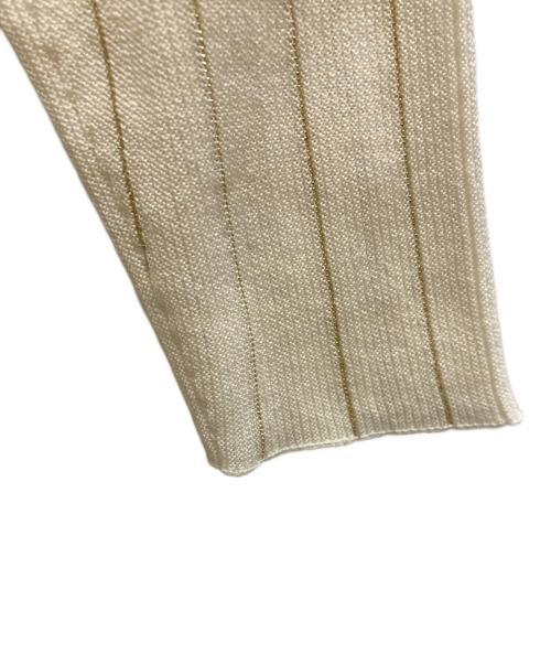 CFCL（シーエフシーエル）CFCL (シーエフシーエル) WOOL CASCADES GLITTER MOCKNECK LONG SLEEVE MINI DRESS ホワイト サイズ:1の古着・服飾アイテム