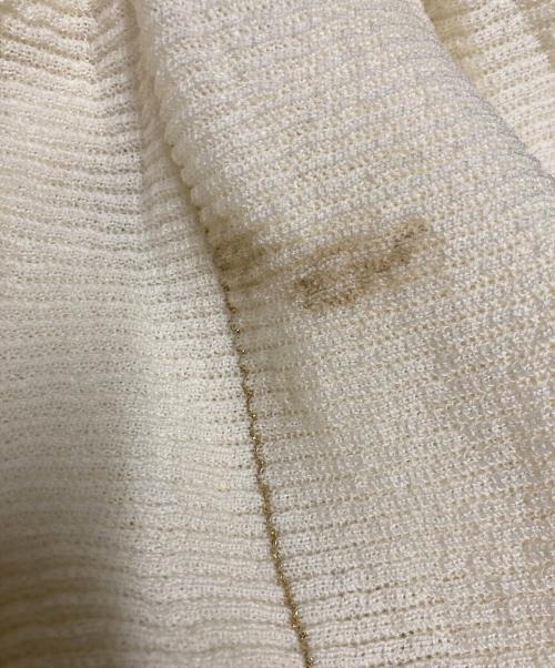 CFCL（シーエフシーエル）CFCL (シーエフシーエル) WOOL CASCADES GLITTER MOCKNECK LONG SLEEVE MINI DRESS ホワイト サイズ:1の古着・服飾アイテム