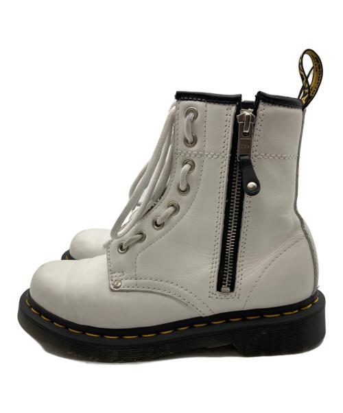 Dr.Martens（ドクターマーチン）Dr.Martens (ドクターマーチン) 1460 TWIN ZIP  8ホールブーツ ホワイト サイズ:UK 3の古着・服飾アイテム