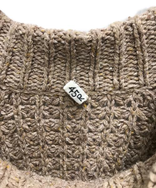 45R（フォーティファイブ・アール）45R (フォーティファイブ・アール) ワッフルウール紡のビッグセーター ピンクの古着・服飾アイテム