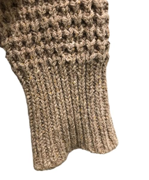 45R（フォーティファイブ・アール）45R (フォーティファイブ・アール) ワッフルウール紡のビッグセーター ピンクの古着・服飾アイテム