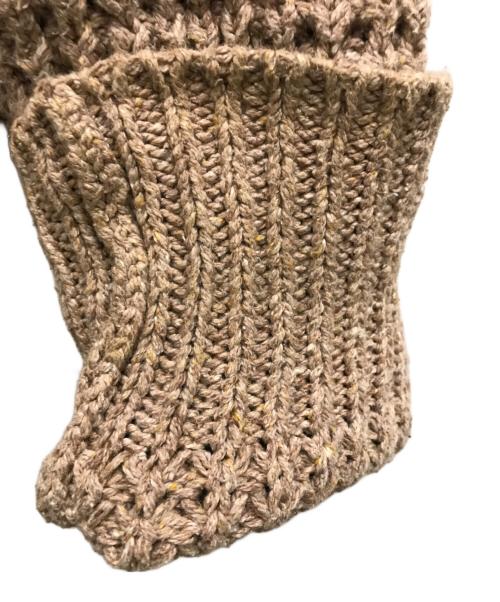 45R（フォーティファイブ・アール）45R (フォーティファイブ・アール) ワッフルウール紡のビッグセーター ピンクの古着・服飾アイテム