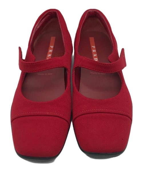 PRADA SPORTS（プラダスポーツ）PRADA SPORTS (プラダスポーツ) メリージェーンフラットシューズ レッド サイズ:36 1/2の古着・服飾アイテム