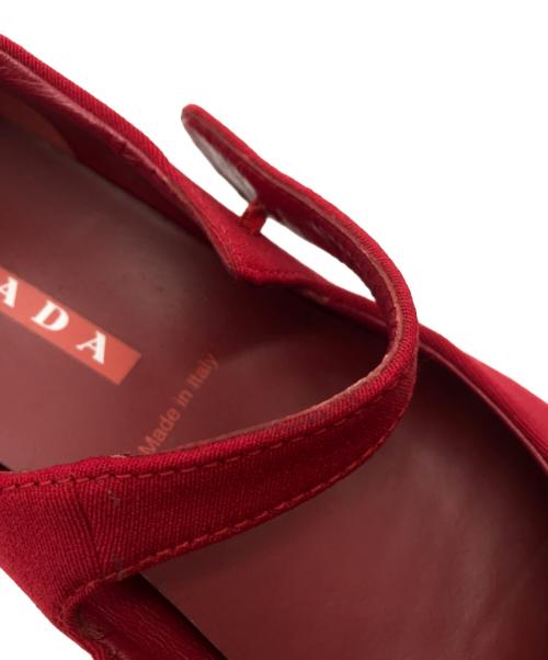 PRADA SPORTS（プラダスポーツ）PRADA SPORTS (プラダスポーツ) メリージェーンフラットシューズ レッド サイズ:36 1/2の古着・服飾アイテム