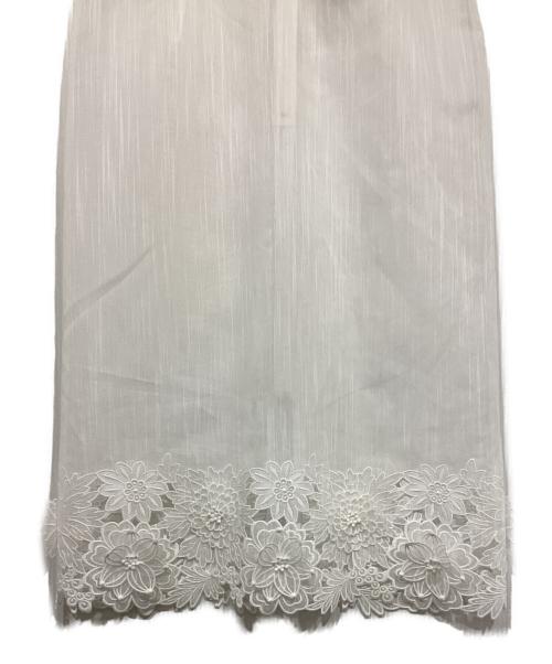 MOUJIC（ムジィーク）MOUJIC (ムジィーク) レースシアースカート ホワイト サイズ:36の古着・服飾アイテム