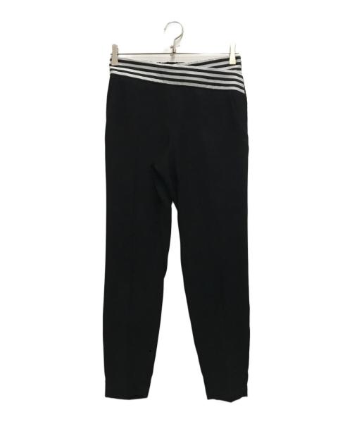 BORDERS at BALCONY（ボーダーズアットバルコニー）BORDERS AT BALCONY (ボーダーズアットバルコニー) TAPERD PANTS ブラック サイズ:36の古着・服飾アイテム