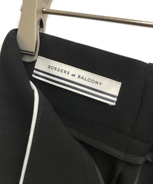 BORDERS at BALCONY（ボーダーズアットバルコニー）BORDERS AT BALCONY (ボーダーズアットバルコニー) TAPERD PANTS ブラック サイズ:36の古着・服飾アイテム