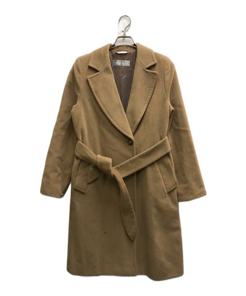 MaxMara（マックスマーラ）MaxMara (マックスマーラ) アンゴラ混ウールコート ベージュ サイズ:38の古着・服飾アイテム