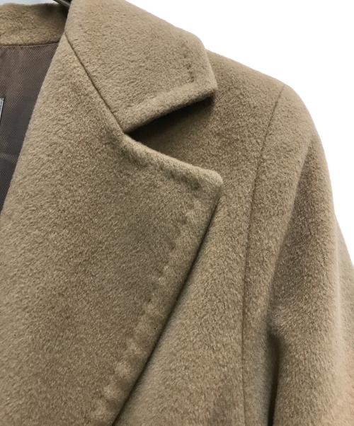 MaxMara（マックスマーラ）MaxMara (マックスマーラ) アンゴラ混ウールコート ベージュ サイズ:38の古着・服飾アイテム