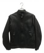 Hysteric Glamourヒステリックグラマー）の古着「ボンディングゴートレザーシングルライダースジャケット」｜ブラック