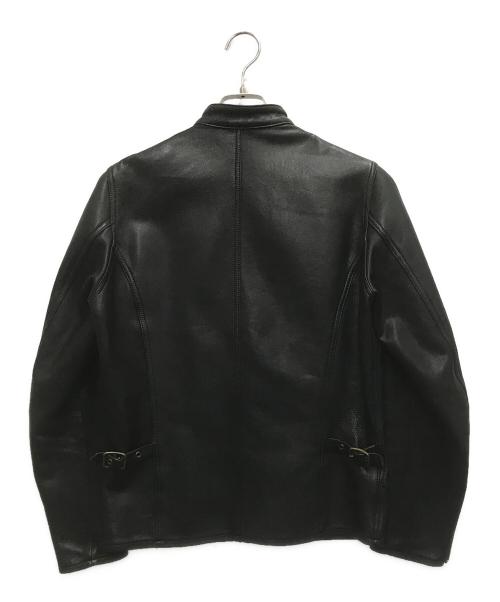 Hysteric Glamour（ヒステリックグラマー）Hysteric Glamour (ヒステリックグラマー) ボンディングゴートレザーシングルライダースジャケット ブラック サイズ:Mの古着・服飾アイテム