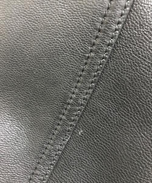 Hysteric Glamour（ヒステリックグラマー）Hysteric Glamour (ヒステリックグラマー) ボンディングゴートレザーシングルライダースジャケット ブラック サイズ:Mの古着・服飾アイテム