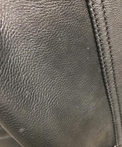 Hysteric Glamour（ヒステリックグラマー）Hysteric Glamour (ヒステリックグラマー) ボンディングゴートレザーシングルライダースジャケット ブラック サイズ:Mの古着・服飾アイテム