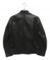 Hysteric Glamour (ヒステリックグラマー) ボンディングゴートレザーシングルライダースジャケット ブラック サイズ:M：12000円