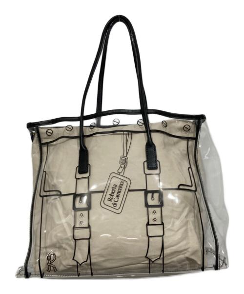 Roberta di camerino（ロベルタ ディ カメリーノ）Roberta di camerino (ロベルタ ディ カメリーノ) クリアトートバッグ ベージュの古着・服飾アイテム