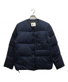 NEUTRAL WORKS（ニュートラルワークス）の古着「ノーカラーダウンジャケット CINERARIA」｜ネイビー