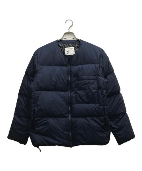 NEUTRAL WORKS（ニュートラルワークス）neutral works (ニュートラルワークス) ノーカラーダウンジャケット CINERARIA ネイビー サイズ:XSの古着・服飾アイテム