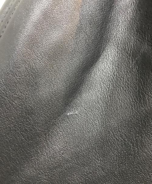 BACCA（バッカ）BACCA (バッカ) ソフトシープレザー セミワイドストレートパンツ ブラック サイズ:32の古着・服飾アイテム