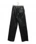 BACCA (バッカ) ソフトシープレザー セミワイドストレートパンツ ブラック サイズ:32：10000円