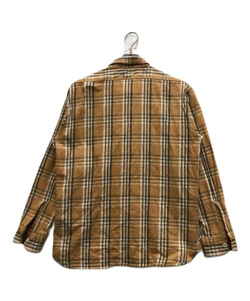ATLAST & CO（アットラスト）ATLAST & CO (アットラスト) マチ付きバッファローチェックシャツ オレンジ サイズ: 15 1/2の古着・服飾アイテム