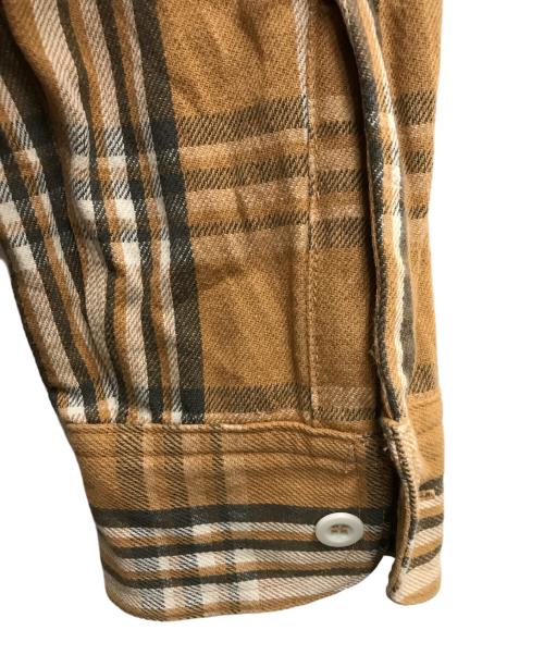 ATLAST & CO（アットラスト）ATLAST & CO (アットラスト) マチ付きバッファローチェックシャツ オレンジ サイズ: 15 1/2の古着・服飾アイテム