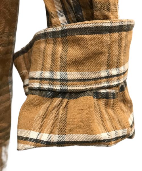 ATLAST & CO（アットラスト）ATLAST & CO (アットラスト) マチ付きバッファローチェックシャツ オレンジ サイズ: 15 1/2の古着・服飾アイテム