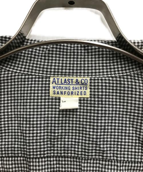 ATLAST & CO（アットラスト）ATLAST & CO (アットラスト) ROUND COLLAR SHIRTS / GINGHAM CHECK グレー サイズ: 15 1/2の古着・服飾アイテム