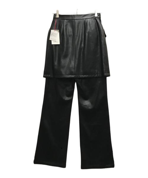 MAISON SPECIAL（メゾンスペシャル）MAISON SPECIAL (メゾンスペシャル) Skirt Layered Leather Pants ブラック サイズ:36の古着・服飾アイテム
