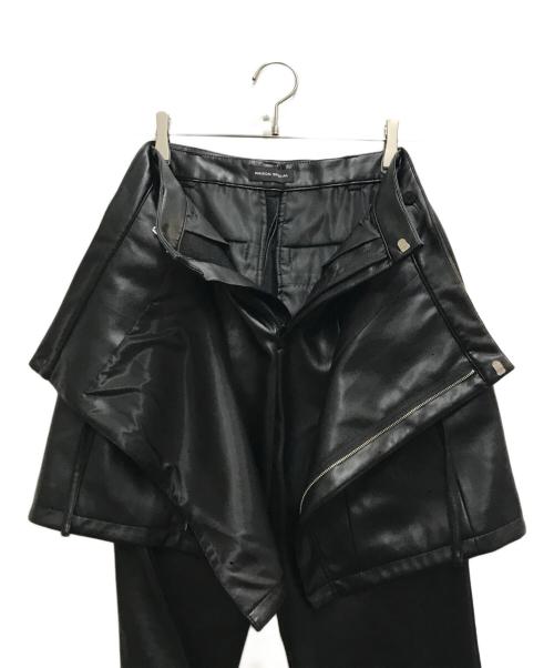 MAISON SPECIAL（メゾンスペシャル）MAISON SPECIAL (メゾンスペシャル) Skirt Layered Leather Pants ブラック サイズ:36の古着・服飾アイテム