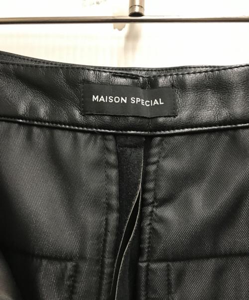 MAISON SPECIAL（メゾンスペシャル）MAISON SPECIAL (メゾンスペシャル) Skirt Layered Leather Pants ブラック サイズ:36の古着・服飾アイテム