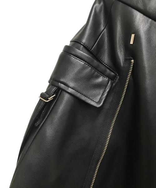 MAISON SPECIAL（メゾンスペシャル）MAISON SPECIAL (メゾンスペシャル) Skirt Layered Leather Pants ブラック サイズ:36の古着・服飾アイテム