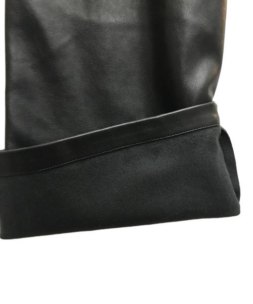MAISON SPECIAL（メゾンスペシャル）MAISON SPECIAL (メゾンスペシャル) Skirt Layered Leather Pants ブラック サイズ:36の古着・服飾アイテム