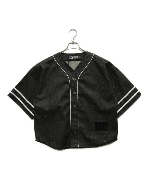 Bevis studio（ビーヴィス・スタジオ）Bevis studio (ビーヴィス・スタジオ) ベースボールシャツ ブラック サイズ:Mの古着・服飾アイテム