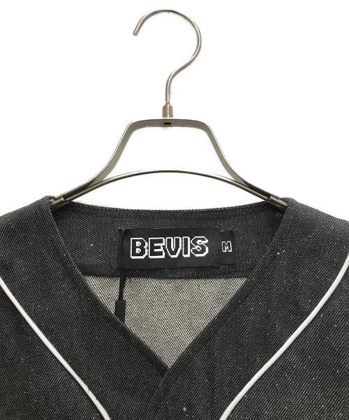 Bevis studio（ビーヴィス・スタジオ）Bevis studio (ビーヴィス・スタジオ) ベースボールシャツ ブラック サイズ:Mの古着・服飾アイテム