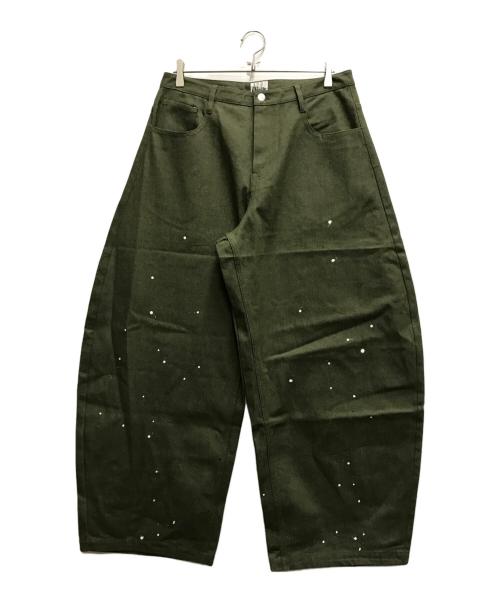 Deaile（ディアイル）DEAILE (ディアイル) ワイドパンツ オリーブ サイズ:Mの古着・服飾アイテム