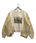 AMBERGLEAMアンバーグリーム）の古着「emake Art Rum wool Knit」｜ベージュ