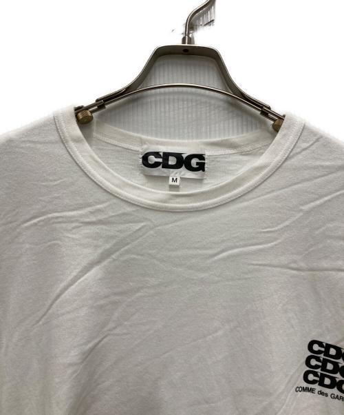 CDG（シーディージー）CDG (シーディージー) ロゴTシャツ ホワイト サイズ:Mの古着・服飾アイテム